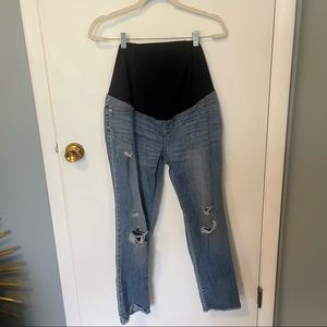 Isabel Maternity Straight Crop Jeans